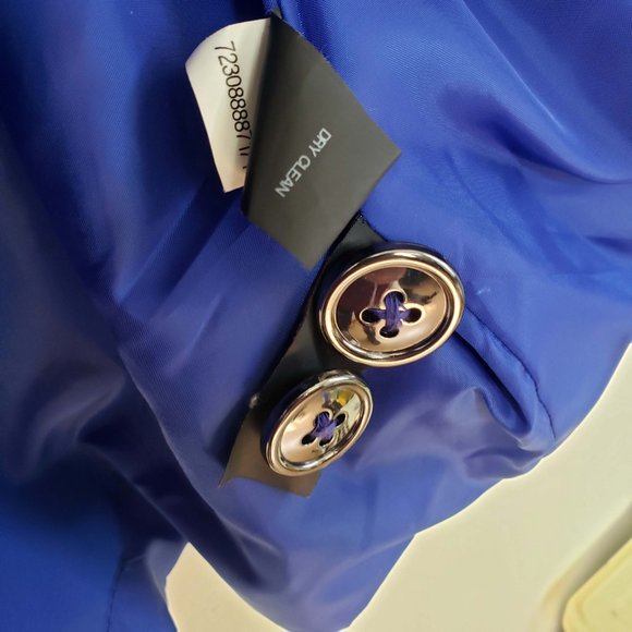 Apt. 9 Size S Royal Blue Double Breasted Button Down Wool Blend Pea Coat Jacket - Picture 6 of 13